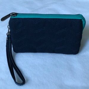 Thirty-One Wristlet in Navy Blue and Teal